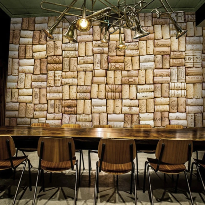 Customwinecorkrestaurantbarcafebackground3Dwallpapermurals3D