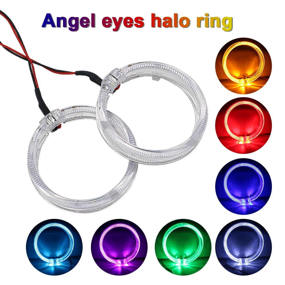 E-GENERIX LED Angel Eyes Ring Light Projector Lens for Bajaj Pulsar RS 200  60mm Bule Color : Amazon.in: Car & Motorbike