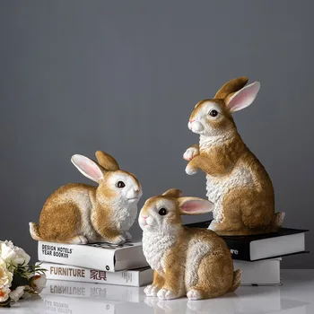 

Creative simulation rabbit garden outdoor kindergarten home decorative ornaments crafts sculpture animal rabbit ornament