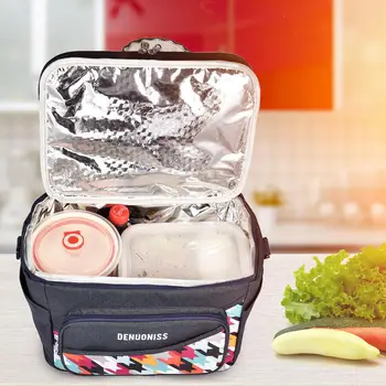 

Portable Insulated Lunch Tote Waterproof Oxford Aluminum Foil Lunch Boxes Containers For School Travel Work
