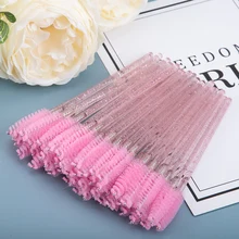 Ceja desechable para extensión de pestañas, cepillo aplicador de varilla de rímel, pestañas, juego de brochas cosméticas, 25/50 piezas