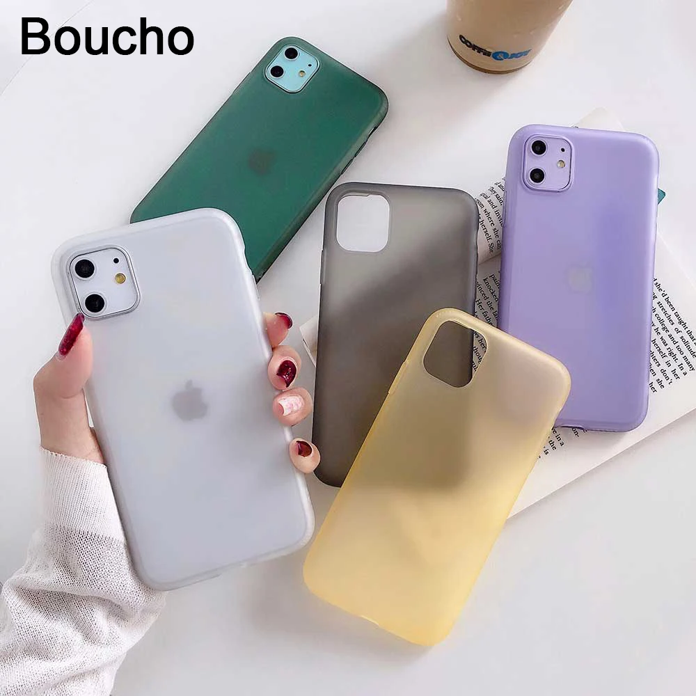 Тонкий мягкий чехол Boucho для iPhone 7 8 6 6s Plus новый из жидкого силикона карамельных