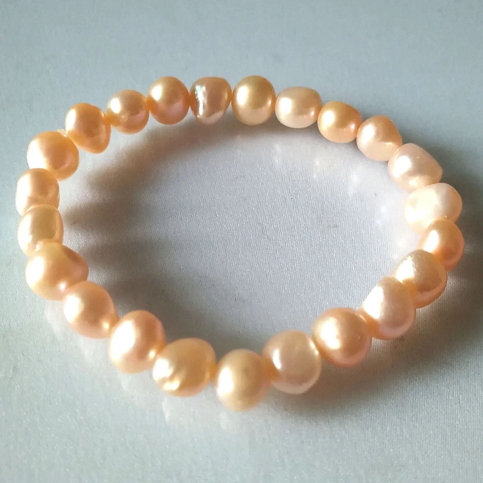 YKNRBPH High Grade Baroque Elastic Bracelet Leisure Sports For Women's Chains Pearl Bracelets
