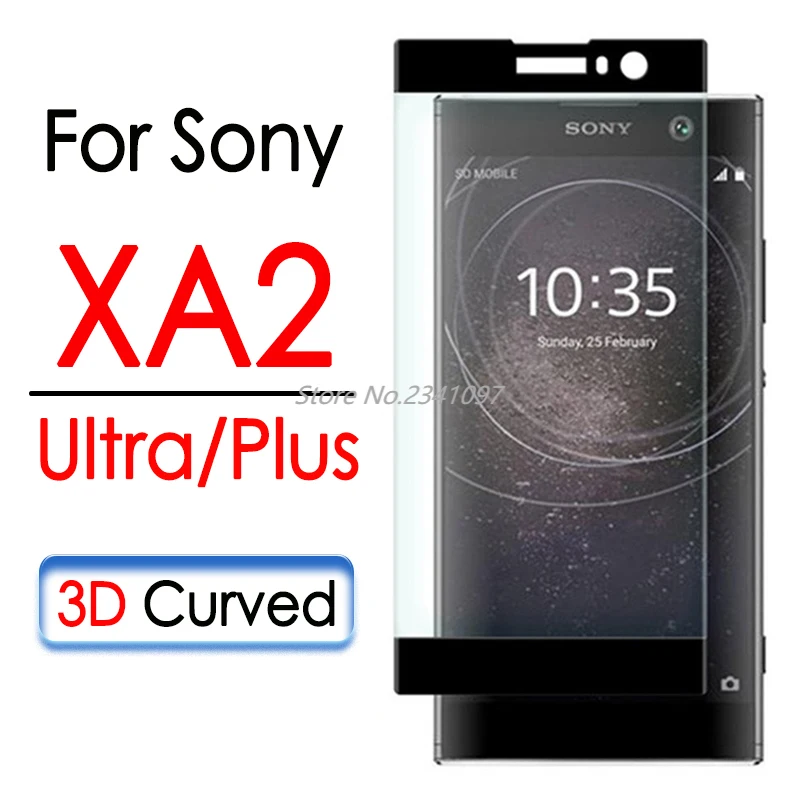 Защитное стекло для Sony XA2 Ultra Plus 3D полное покрытие X A 2 XA2Plus XA2Ultra закаленное пленка |