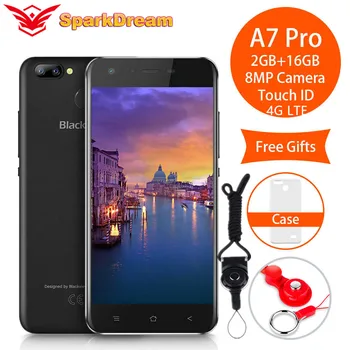 

Blackview A7 Pro 4G LTE Mobile Phone 2GB+16GB 5.0" MTK6737 Quad Core Android 7.0 Fingerprint ID Dual SIM 8MP Camera Smartphone