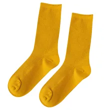 Японские повседневные хлопковые носки, теплые однотонные вязаные длинные носки для женщин, мужчин, зима, осень, для девушек, для девушек, для фестиваля, подарки, аксессуары