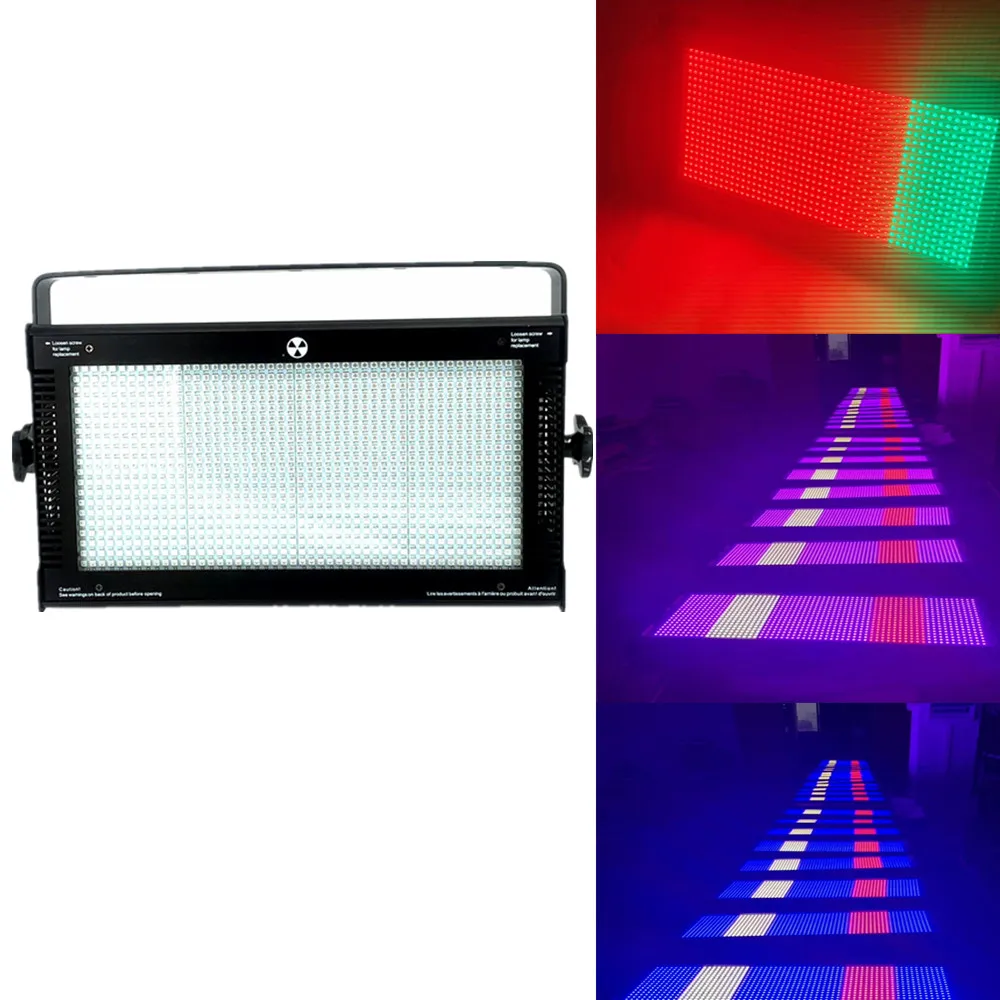 1000 Вт светодиодный RGB 3in1 стробоскоп мерцающий светильник dmx супер яркий теплый