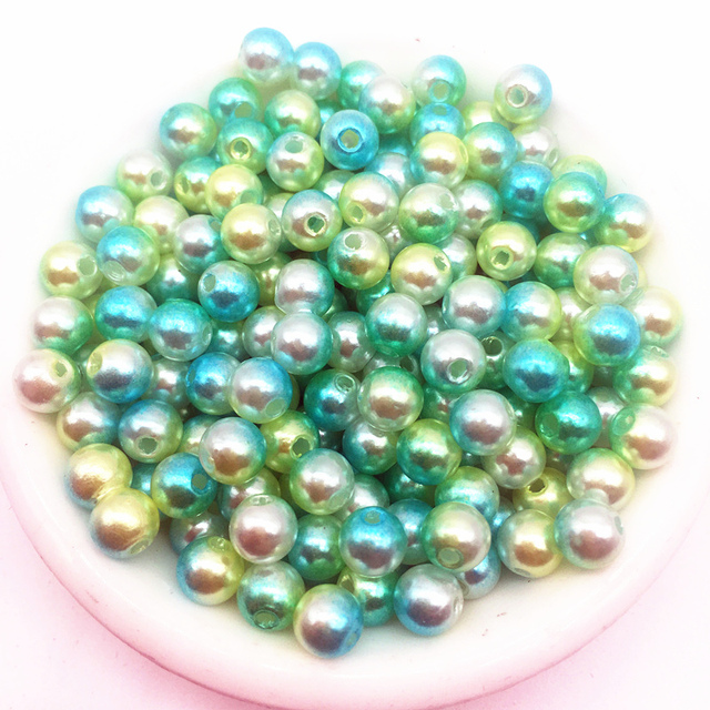 Dia 4/6/8/10mm 30-200pcs Acrylic Round Pearl beads Loose Pearl Beads for Necklace Bracelet DIY Jewelry Making