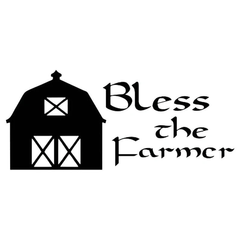 

16*7cm Bless Farmer Barn Funny Car Window Bumper Novelty JDM Drift Vinyl Decal Sticker