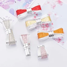 10/30 шт. 12,1 мм алмазными сторонами и бантиком застежкой под губную помаду высокое Класс бальзам для губ косметические бутылки для многоразового использования магнитной застежкой трубки