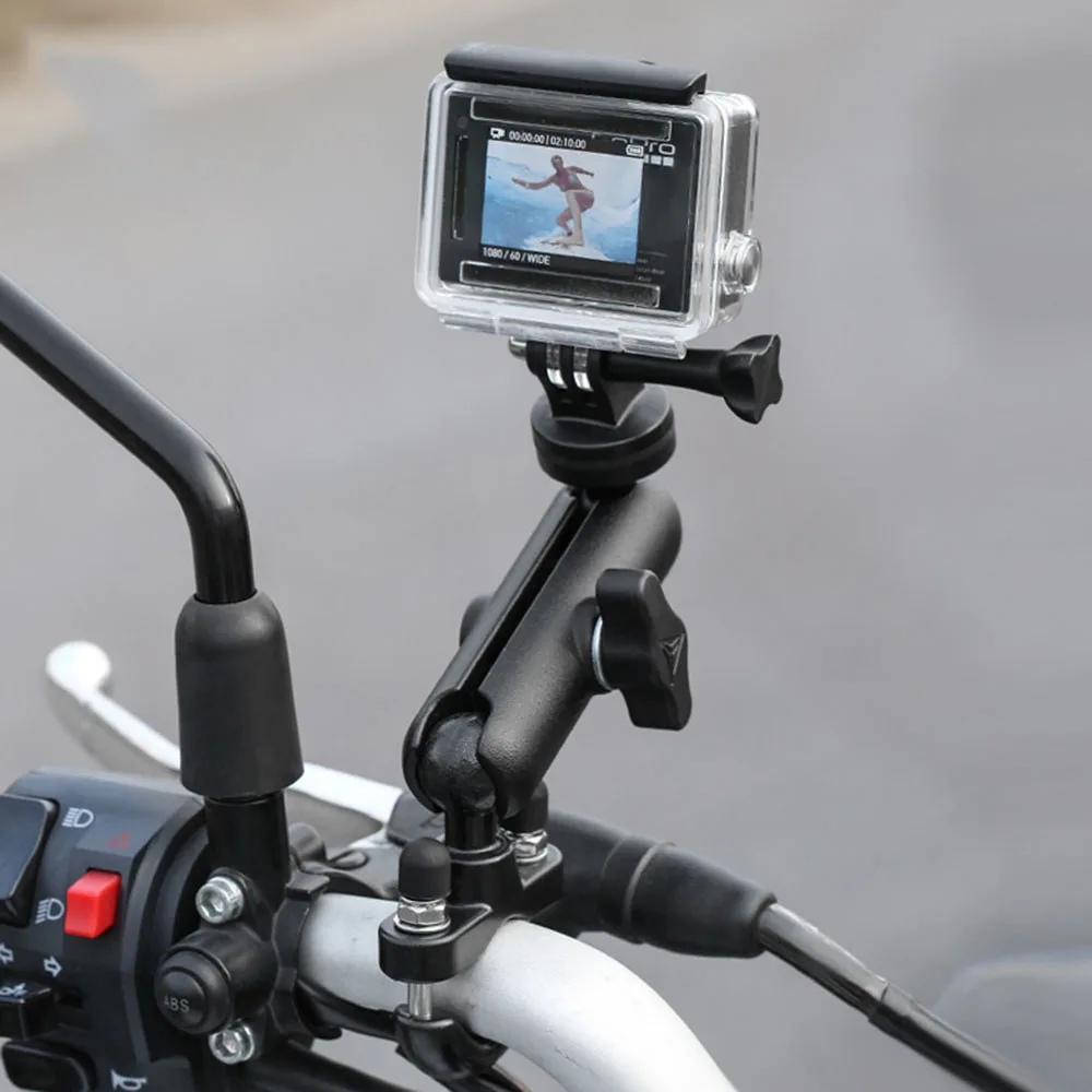 ACCNIC мотоцикл велосипедный руль камера крепление рельса для Gopro Hero SJCAM Yi контур Микро карта держатель камеры для Canon Nikon
