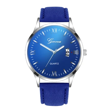 

Droppshiping New Arrival Fashion Men Business Quartz Watch PU Leather Band Belt Calendar Wrist Watches Gifts J55