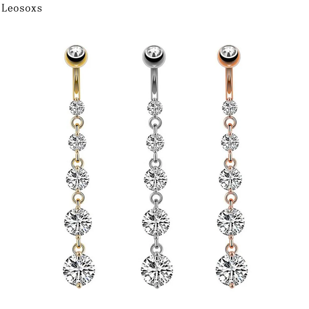 

Leosoxs 1piece Hot Selling Beautiful Pendant Navel Nail Piercing Navel Ring Navel Nail belly button rings