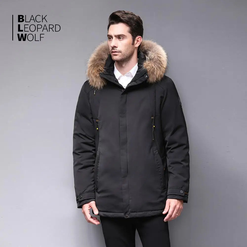 Blackleopardwolf 2019 Зимняя мужская куртка модное пальто парка для мужчин Аляска верхняя