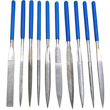 

Tapered Round Diamond Needle,10Pcs,140 Grit,180mm Length, Long Handle File Sets for Metal Working Craft Tools