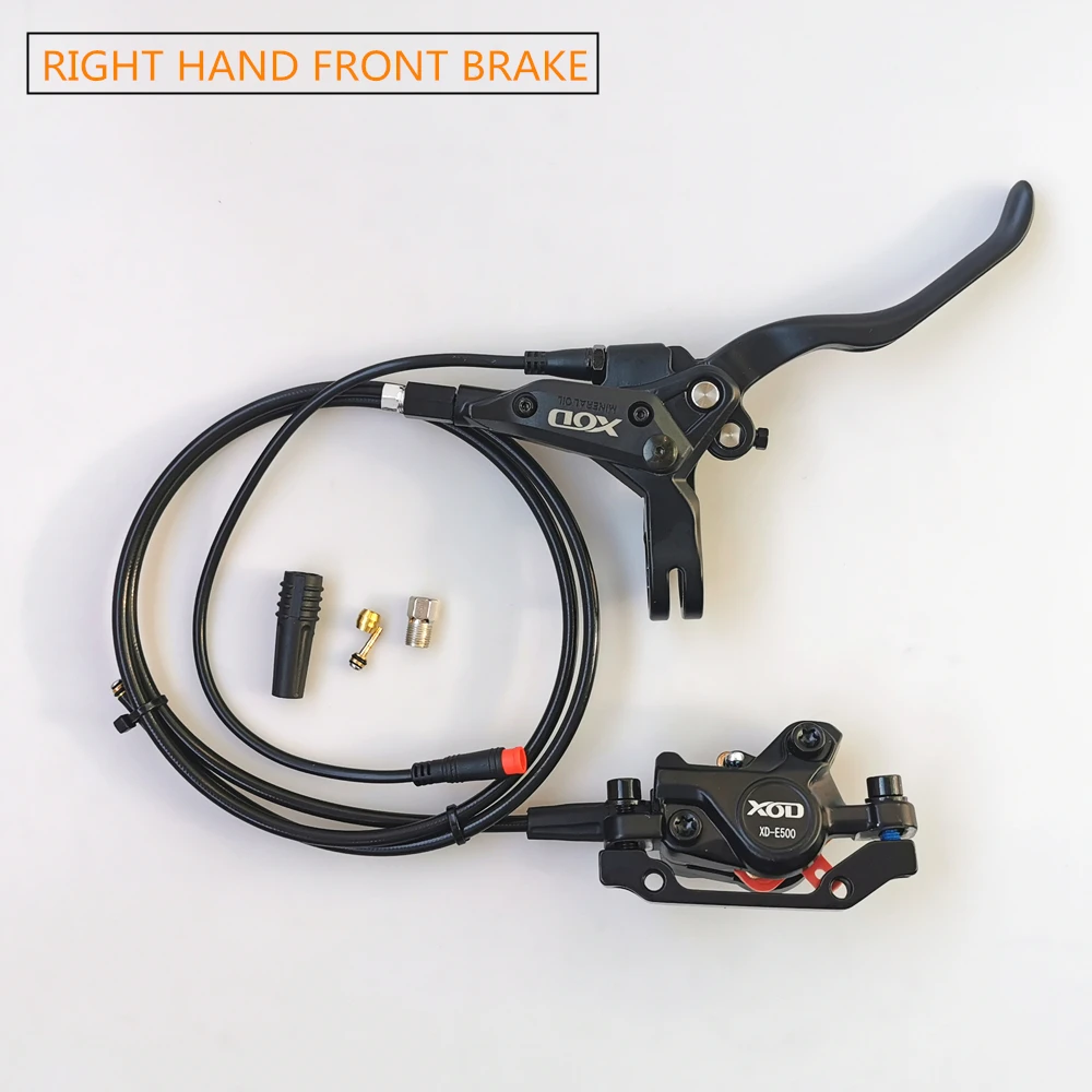 RIGHT FRONT BRAKE Электровелосипед скутер гидравлический диск отрезать мощность тормоза 2PIN водонепроницаемый разъем EBike тормоза DIY сборка Передние Задние Тормоза - Цвет: RIGHT FRONT BRAKE
