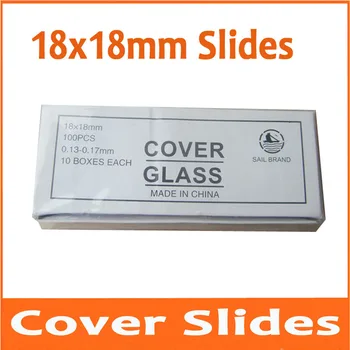 

1000pcs 18x18mm Length Biomicroscope Microscope Glass Slide Cover Slips Blank Slides for Lab Middle School Students 0.13-0.17mm
