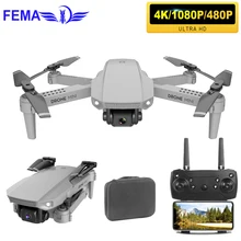 FEMA Mini Wifi FPV Drones with Wide Angle Camera HD 4K 1080P Hight Hold Foldable RC Quadcopter Drone X Pro RTF Dron for Gift syma official x8g dron with camera hd wide angle 2 4g 4ch 6 axis with 8mp 360 degree rotating rc drone rc gift quadrocopter