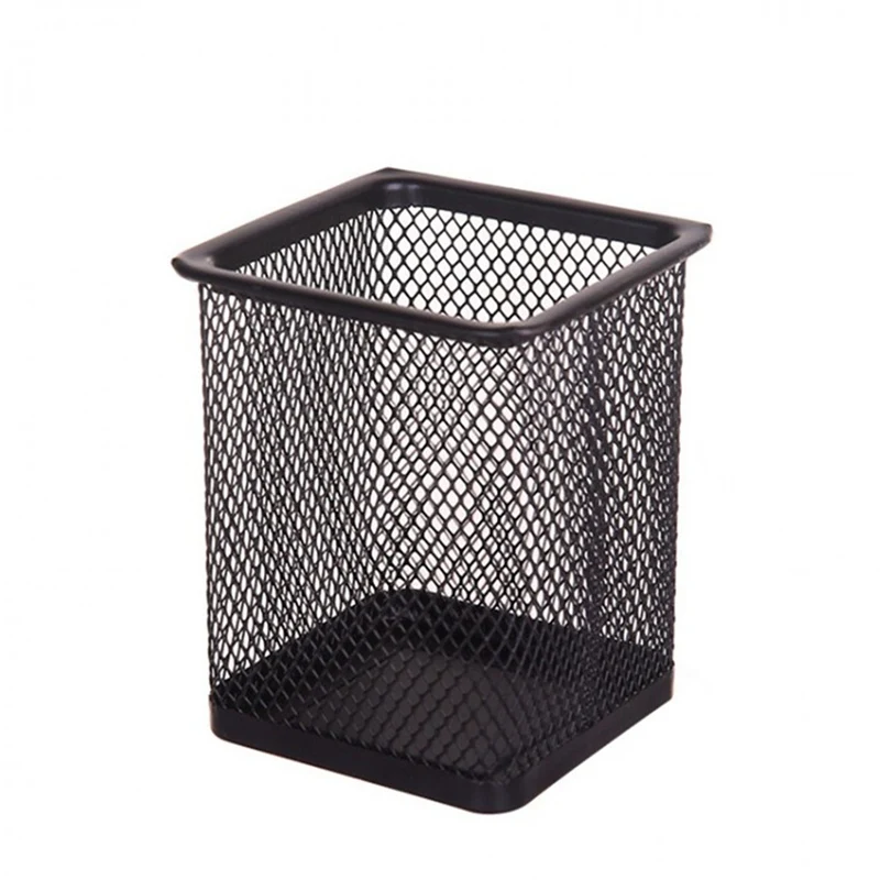 

Black Metal Mesh Pen Stand Pencil Stationery Holder Desk Organizer Stand for Pens Office Storage Accessories