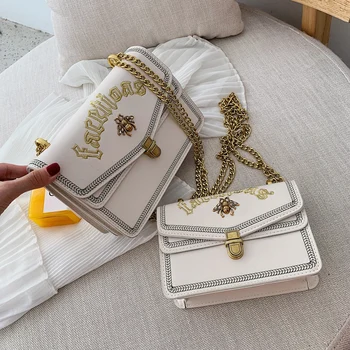 

2020 New Style Fashion Versatile Chain Woman Crossbody Bag Small Bee Suede Square Sling Louis Shoulder Bag Channels Handbags