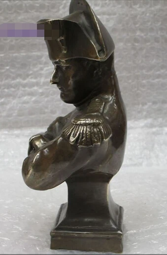 bi002296 ART Bronze Statue Contemplation of napoleon Bust sculpture