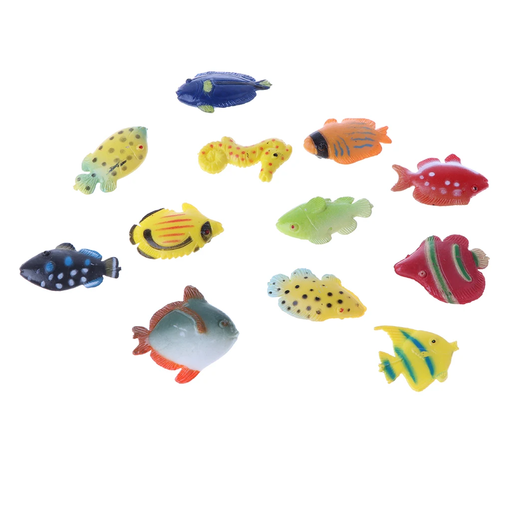 12-piece  Marine Animal Fish Model Educational Toy Party Bag Fillers