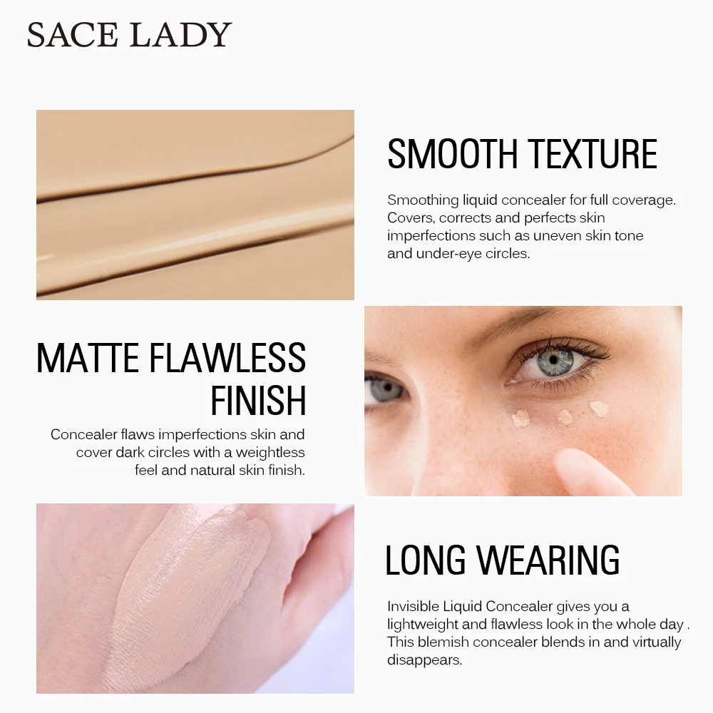 SACE LADY жидкий консилер для макияжа полное покрытие корректор темных кругов под