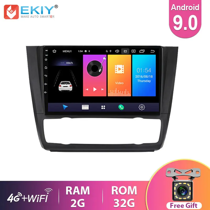 EKIY Android 9 0 Автомагнитола для BMW 1 серии E81 E82 E87 E88 2004-2012 мультимедийный GPS-навигатор