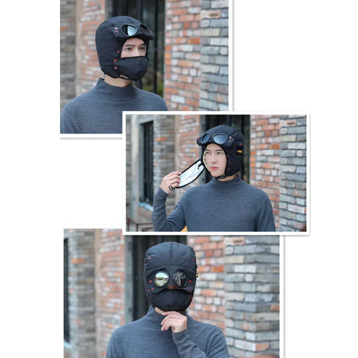 Thermals зимняя охотничья шапка утолщенная теплая с ветрозащитной маской защита ушей для наружного применения-MX8