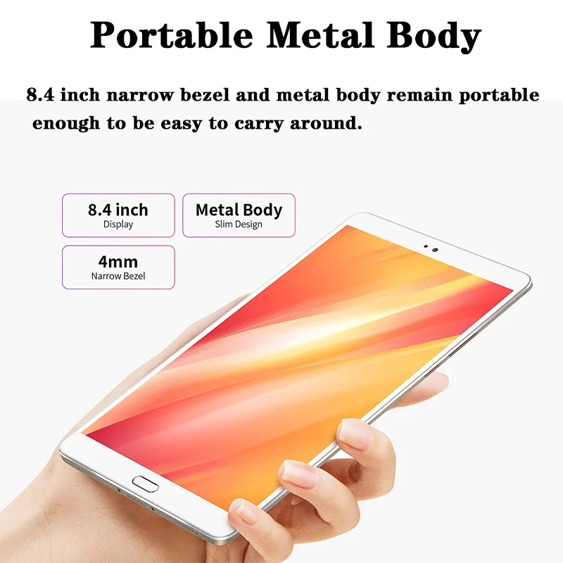 Teclast M8 8 4 дюймов Android планшет 2560x1600 Четырехъядерный 4K видео g сенсор планшеты 3 Гб ram