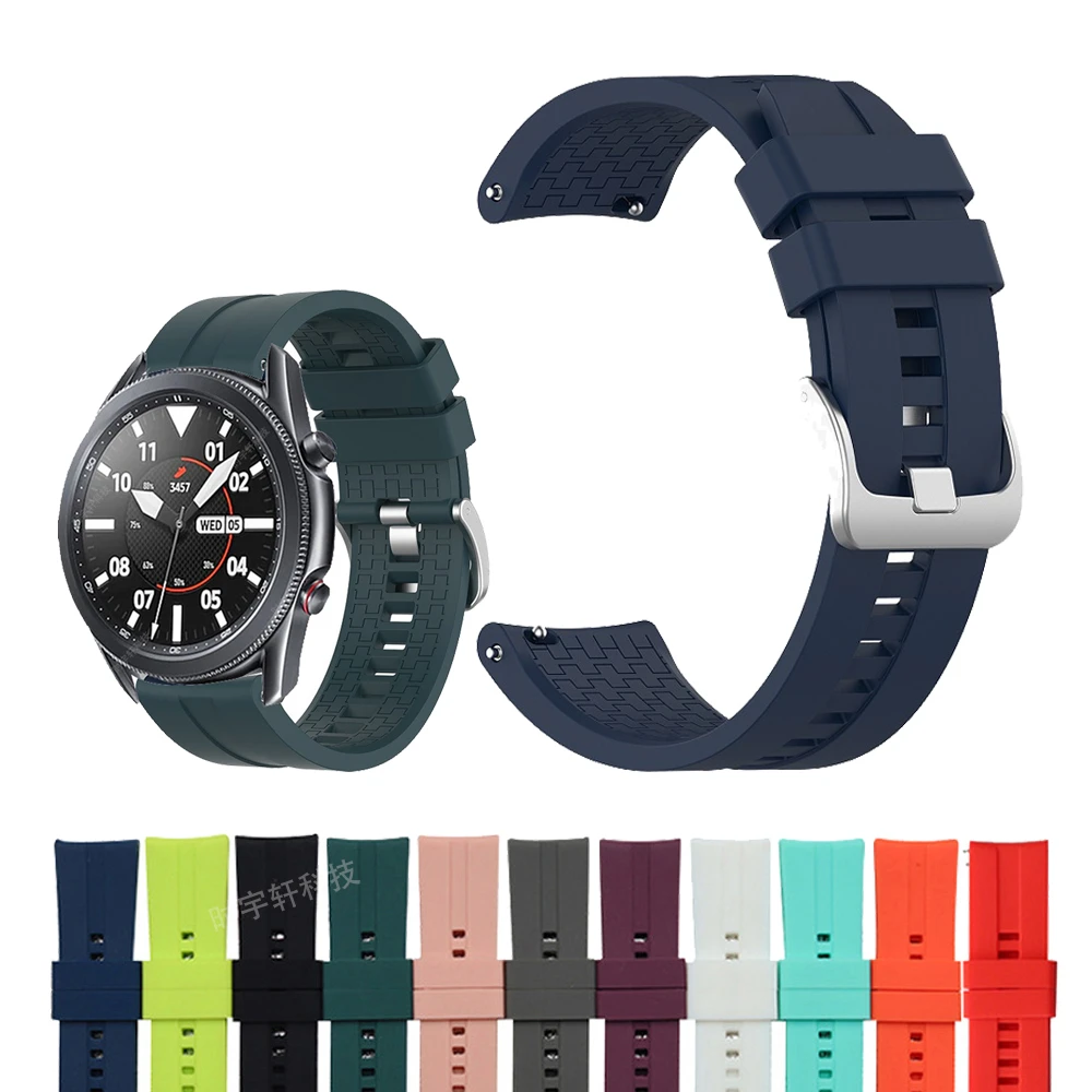 Silicone Wristband Strap For Samsung Galaxy Watch 3 45mm Sm R840 Band Watchband For Samsung Watch 46mm Sm R800 Bracelet Watchbands Aliexpress