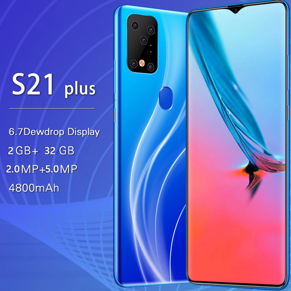 SOYES S21 Plus Mobile Phones Android 10.0 Cell Phones 6.7 inch 2GB RAM 32GB ROM Smartphones 4800mAh Telephones
