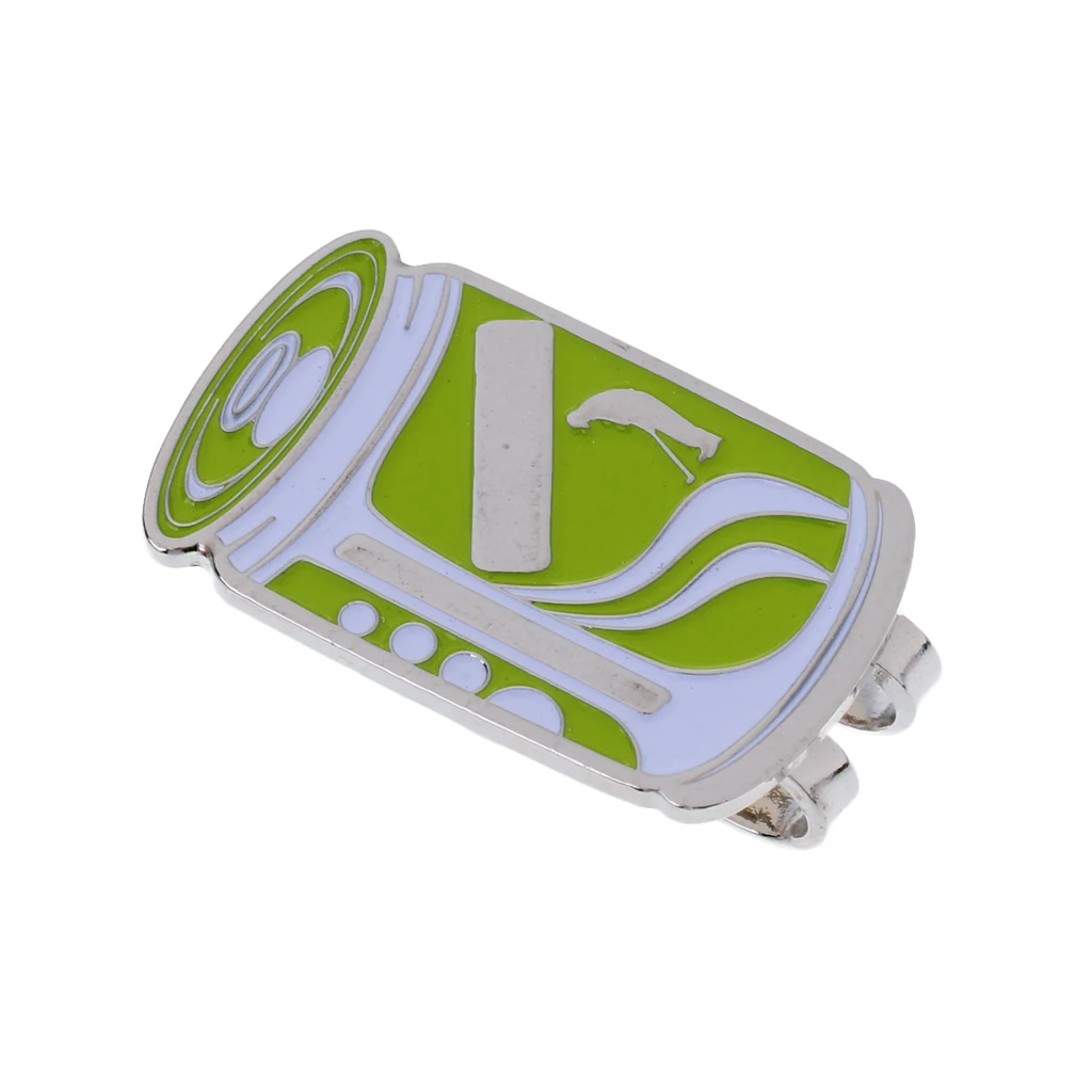 Durable Alloy Ring-pull Can Pattern Magnetic Hat Clip Golf Ball Marker Clip Onto Golf Cap Visor Belt Pocket