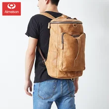 Astz009 кожаный рюкзак мужская Сумка Большая вместительная багажная сумка для отдыха модный ретро рюкзак кожаная сумка через плечо