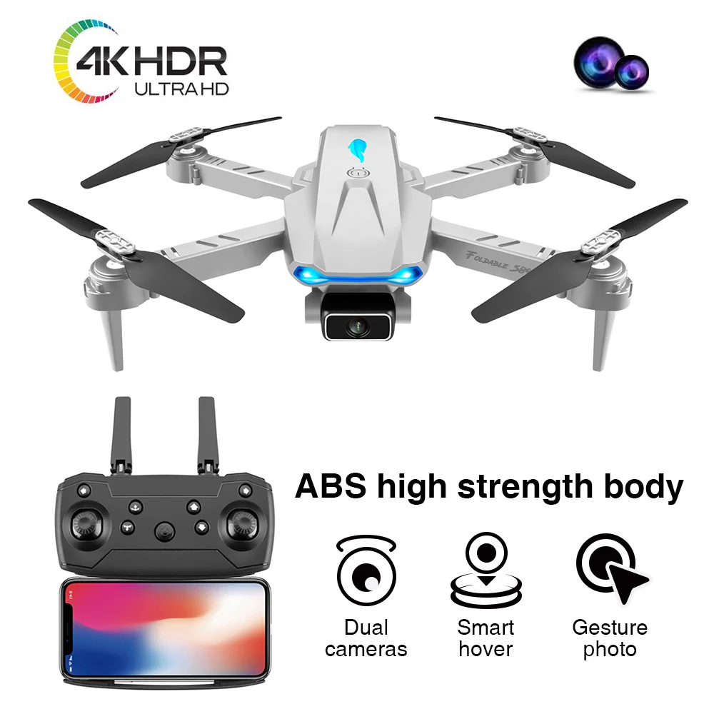 Foldable Mini Drone S89 Quadcopter 4k Hd Dual Camera Height Maintainable Wifi Fpv Headless Mode