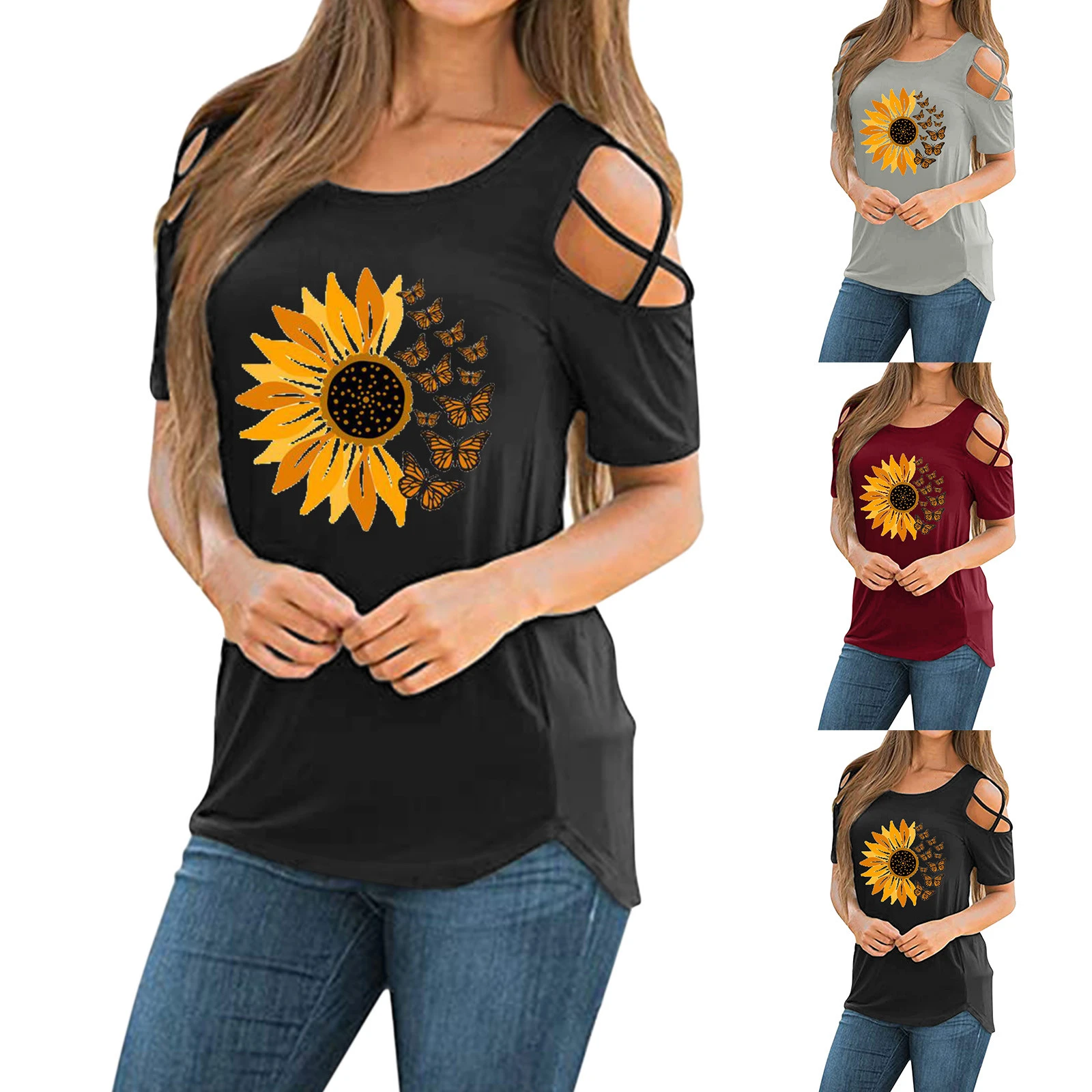 Sunflower top plus size Clearance
