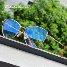 CRIXALIS Cat Eye Blue Light Blocking Glasses Women Fashion Prescription Reading Eyeglass Frame Computer Eyewear Female UV400