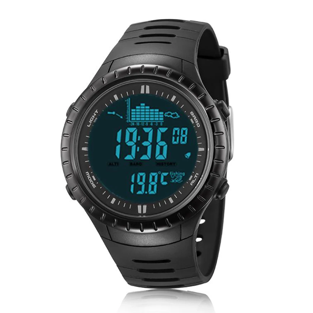 

50m Waterproof Sports Watch Multi-function Outdoor Smart Digital Wrist Watch Real-time Tracking Altimeter Barometer Thermometer