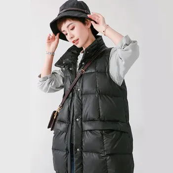 

Down Women's Vest Duck Coat Winter Autumn Korean Sleeveless Puffer Jacket Vests of Women WMTY1961 KJ4704