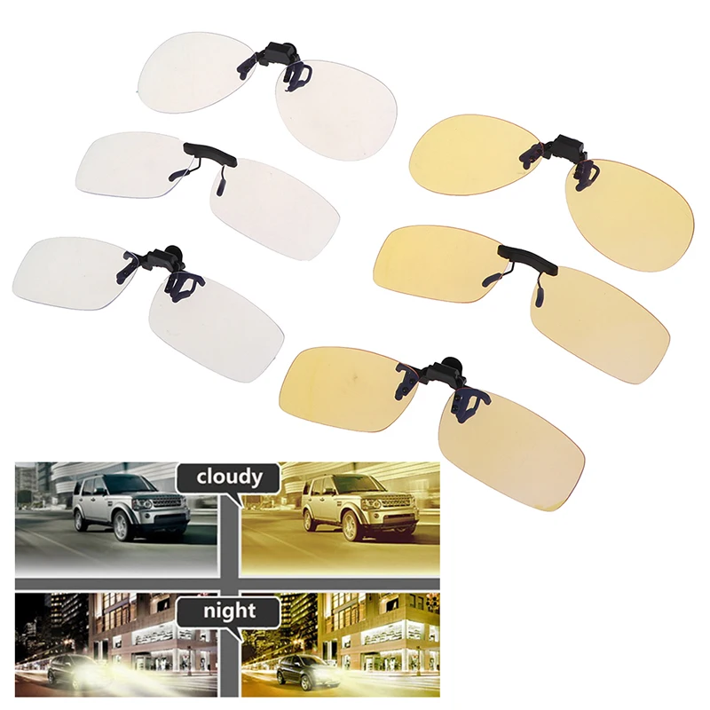 

1PC Sunglasses Driving Night Vision Clip on Polarized Glasses Anti UVA UVB For Men Women Sunglasses Clips