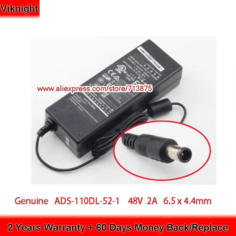 

Genuine 96W 48V 2A 6.5 x 4.4mm ADS-110DL-52-1 480096G AC Adapter for AMCREST NV4108E