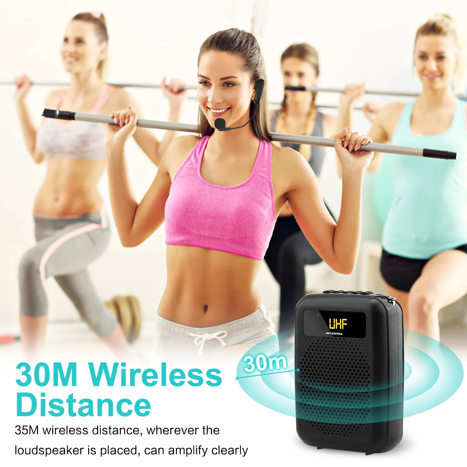 Gosear-amplificador de Voz 12w 2200mah Portátil Multifuncional Bluetooth Compatível com Alto-falante de Voz Microfone sem Fio para Professores - Image 5