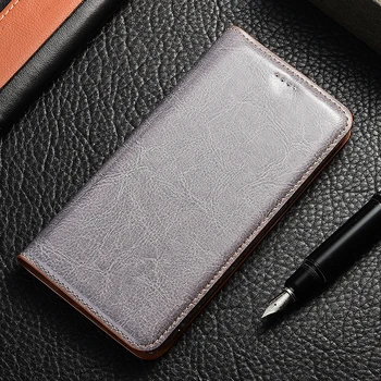 

Crazy horse Genuine Leather case Alcate 1 1X 1C 1S 3 3C 3V 3X 3L 2019 A3 A5 5 5V U5 A7 A30 A50 Plus Led Flip Stand Phone Cover