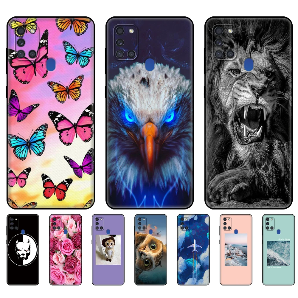 Чехол для Samsung A21S мягкий силиконовый чехол 6 5 дюйма Galaxy A21s GalaxyA21s A 21s a217 черный из