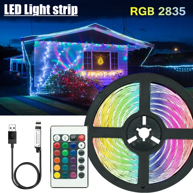 5V 2835 LED Light Strips Decoration Lighting USB Infrared Remote Controller Ribbon Lamp For Festival Party Bedroom RGB BackLight 1