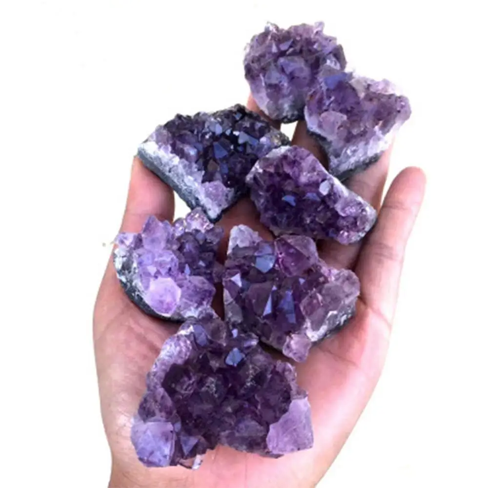 1 шт. 40-60 г Натуральный Аметист Кристалл кварц, друза Geode КЛАСТЕР Целебный Камень украшение орнамент фиолетовый камень фэн-шуй