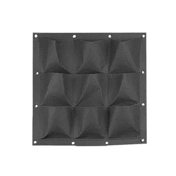 

9-Pockets Planting Bag Wall Hanging Vertical Grow Pouch Non-woven Fabric