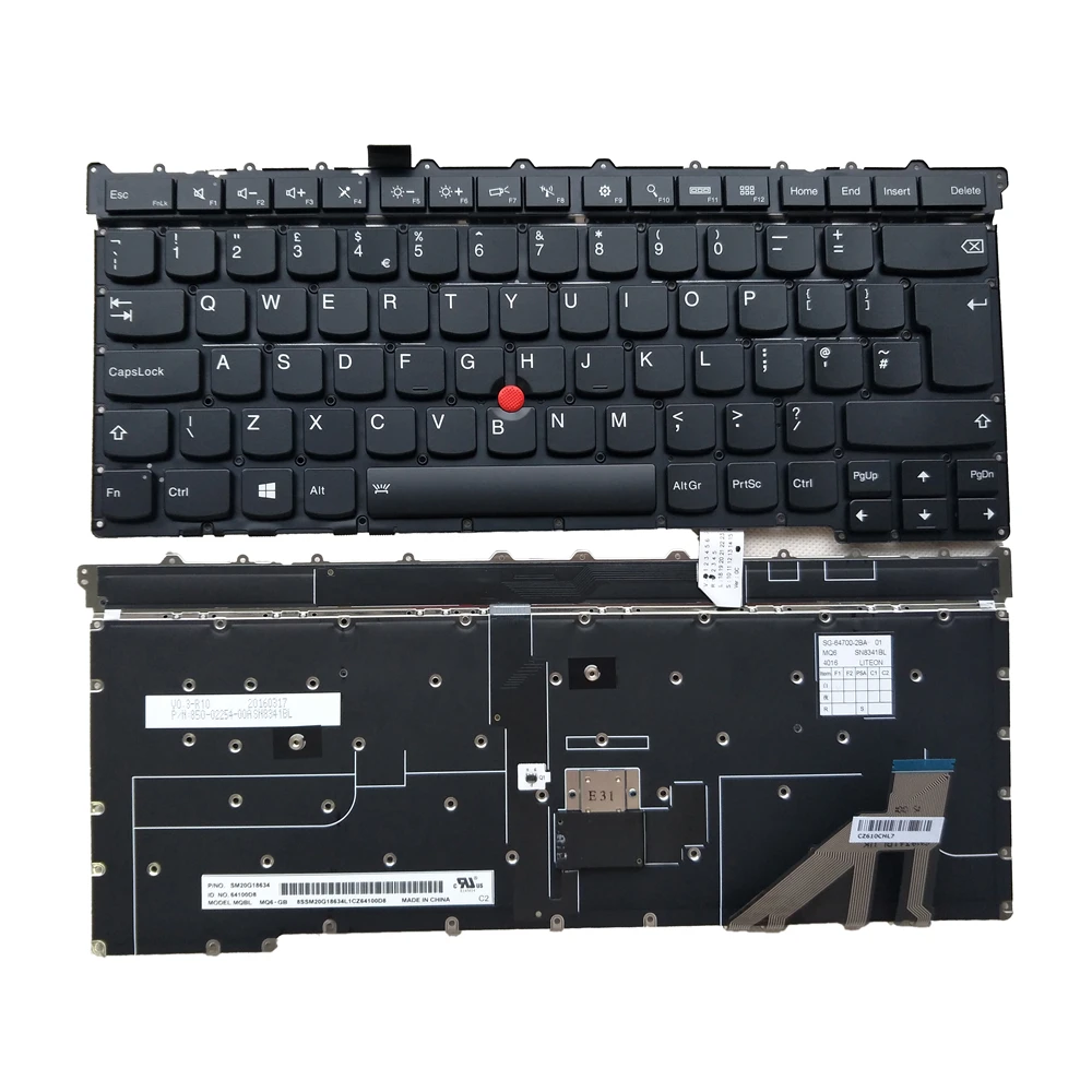 

OVY UK laptop keyborad for LENOVO FOR Thinkpad Carbon X1 Gen 3 3nd 2015 X1 2015 P/N:SM20G18634 64100D8
