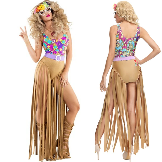 Women Retro 70's Hippie Costume Disco Night Club Costume - AliExpress