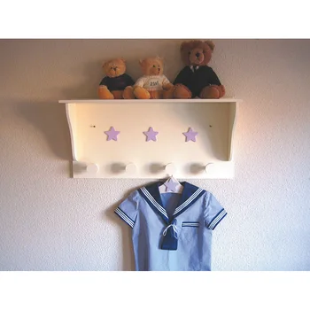 

Coat rack Child Lacquered. to Hang on Wall. You Can Choose Applique.